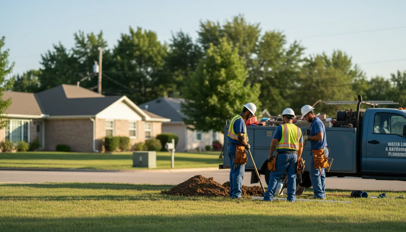 Residential water line and bathroom plumbing service in Hallsville, TX